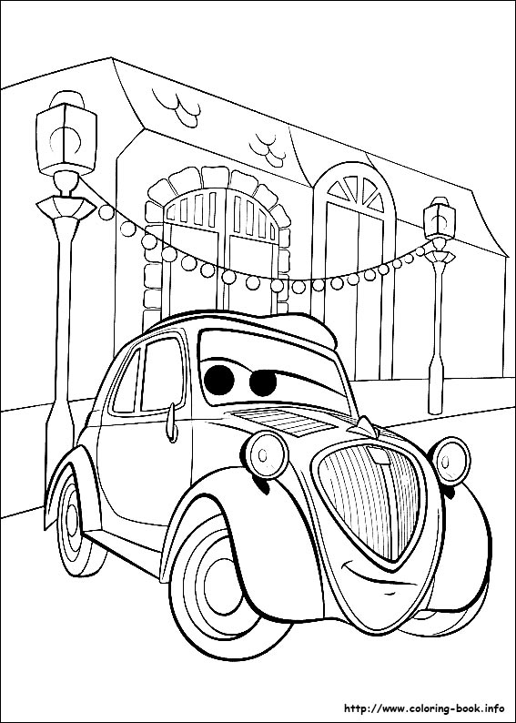 Plansa de colorat cu Cars pixar 41 170